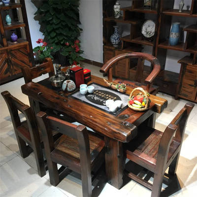 古红木实木功夫茶桌,雕刻精致,理想喝茶的家具