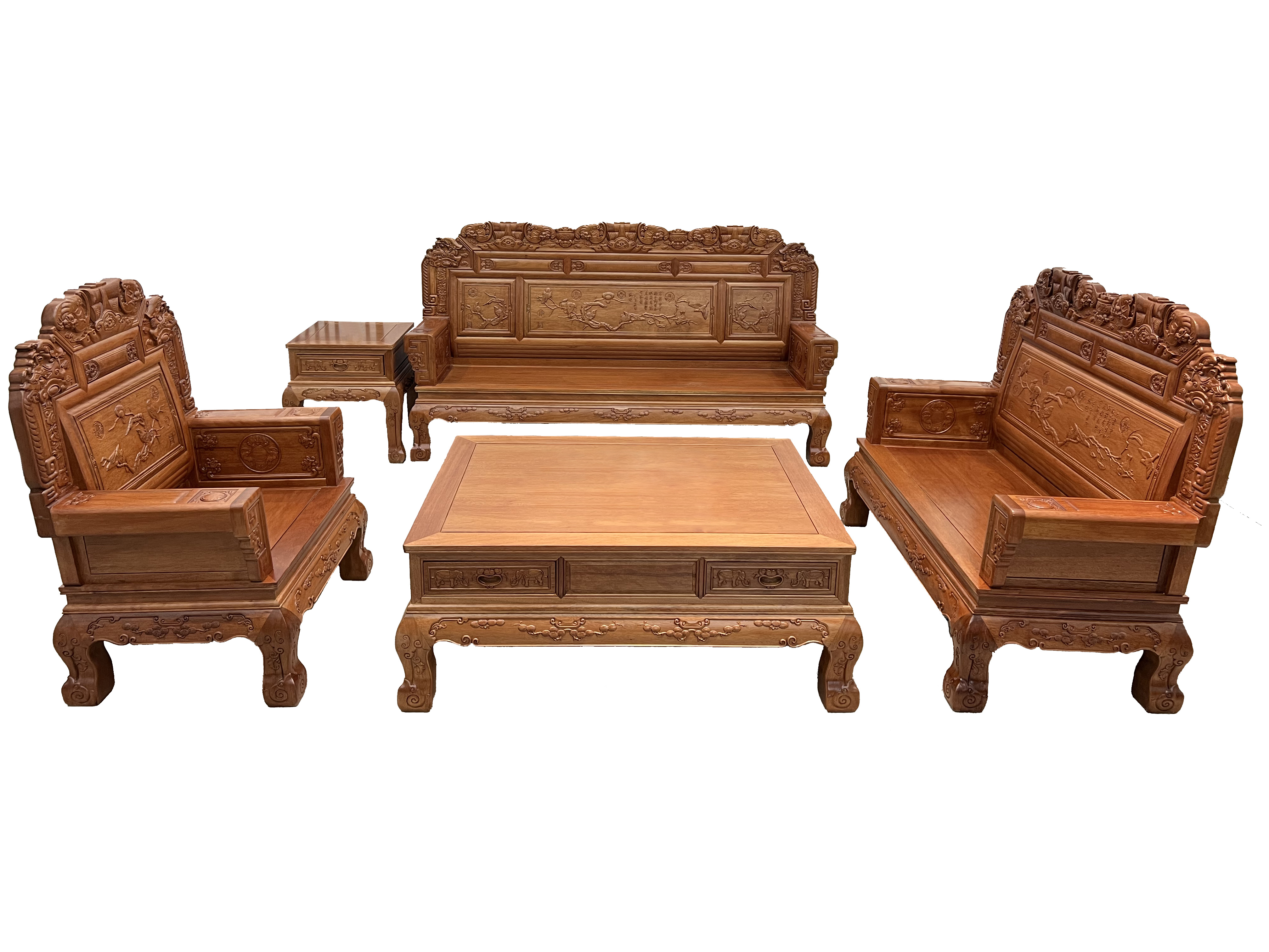 新中式红木沙发菠萝格木沙发实木家具古典仿古轻奢花梨客厅小户型
